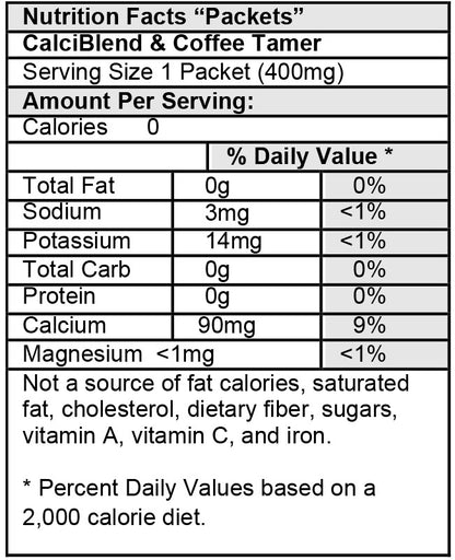 CalciBlend_Packets_Nutrition_Label